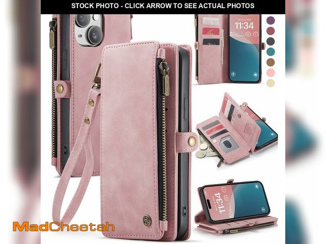 Lot 74-14058461 - Defencase Compatible with iPhone 14 Plus Case Wallet with RFID Blocking Card Holder for Women Men, P...
