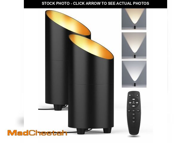 Lot 74-12708825 - Abovizo 2 Pack Uplighting Indoor, LED Floor Can Lights with Remote and Timer, 3 Color Temps Dimmable...