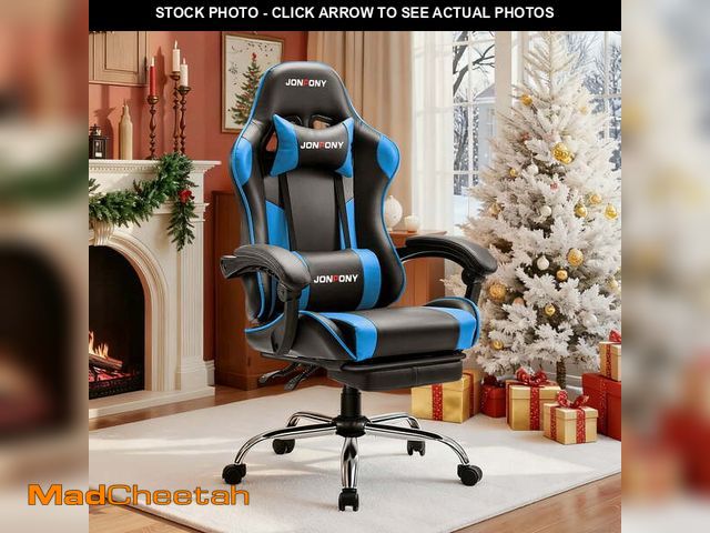Lot 74-13044504 - JONPONY Big and Tall Gaming Chair, Ergonomic Design, Gamer Chair PU Leather with Footrest and Lumbar...
