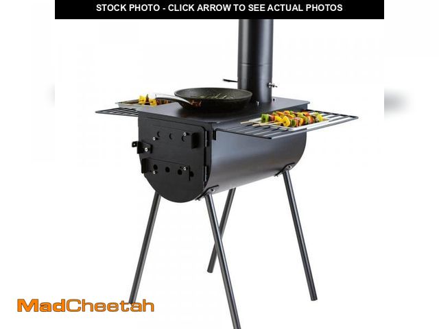 Lot 74-12495894 - VEVOR Wood Stove 118 in. Alloy Steel Camping Tent Stove, Portable Wood Burning Stove 3000 cu. In. Ho...
