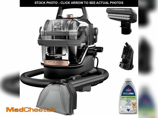 Lot 74-13696353 - BISSELL Little Green HydroSteam Multi-Purpose Portable Carpet and Upholstery Cleaner, Car and Auto D...