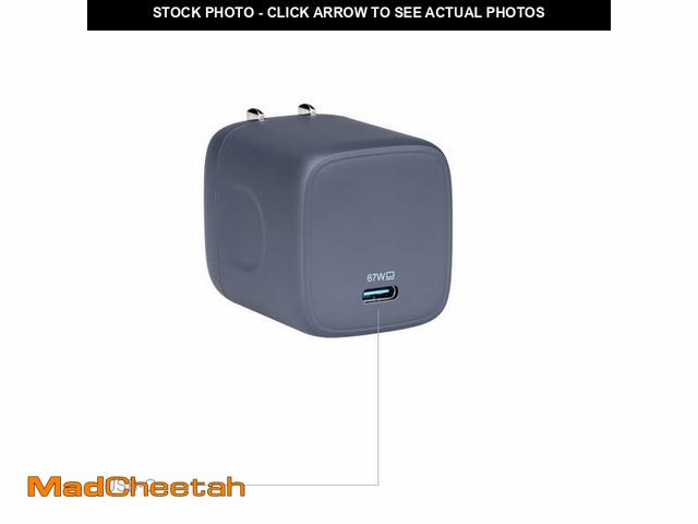 Lot 74-12789444 - onn GAN 67W Laptop Charger with 1 USB-C Port, Compatible for Apple,Dell,HP,Asus,Acer,Lenovo,Grey - U...