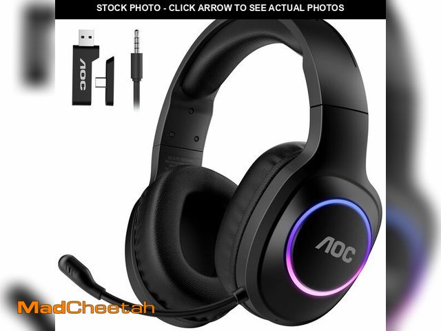 Lot 74-13621924 - AOC Wireless Gaming Headset Compatible with PS5/4, Nintendo Switch, PC, Bluetooth 5.4 &amp; 2.4GHz G...