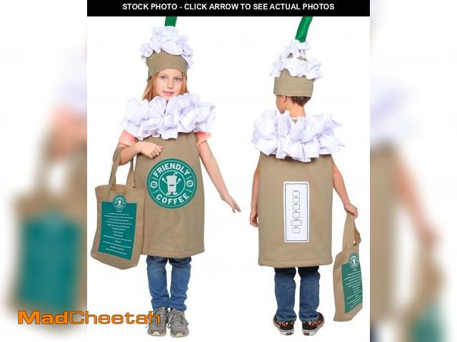 Lot 74-11549097 - Dress Up America Coffee Costume for Kids - Cute Cappuccino/Frappuccino/Latte Dress-Up for Boys and G...