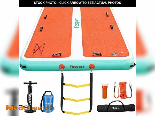 Lot 74-12572581 - FBSPORT Inflatable Floating Dock, 10ft Inflatable Swim Platform Dock for Lake, Inflatable Water Floa...