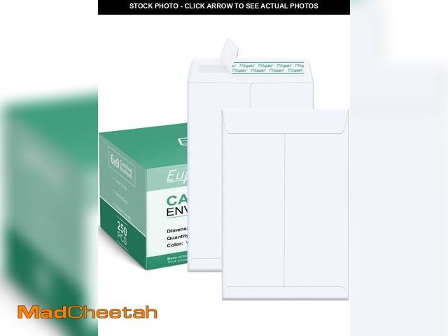 Lot 74-12306258 - Eupako Catalog Envelopes 6x9 Small White Envelopes Self Seal 250 Pack for Mailing, Organizing, Stora...