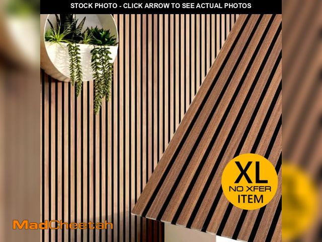 Lot 74-14073205 - 94 in. x 23.6 in x 0.8 in. Acoustic Vinyl Wall Cladding Siding Board in Warm Light Oak Color (Set of...
