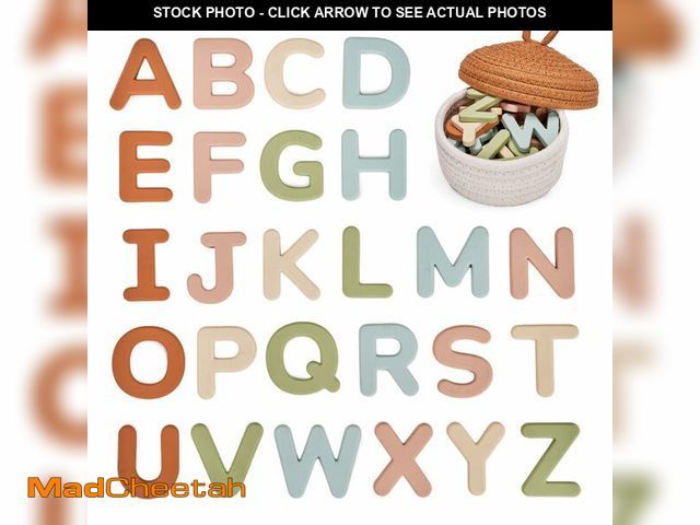 Lot 74-13951150 - JoyCat Silicone Alphabet Magnetic Letters, 26 Uppercase ABC Fridge Magnets for Toddlers &amp; Kids 3...