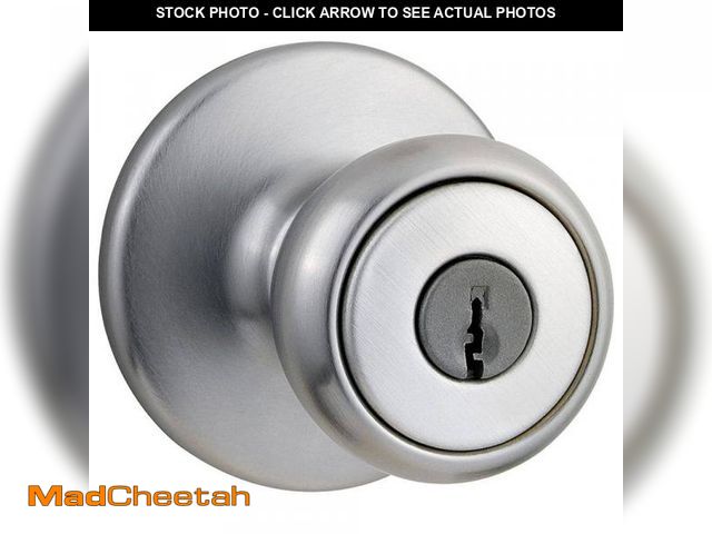 Lot 74-6744873 - Tylo Satin Chrome Keyed Entry Door Knob - UNUSED