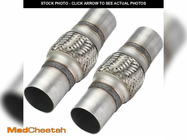 Lot 74-12685119 - Autarboor 2 Pcs Exhaust Flex Pipe, 2''x 4''Stainless Steel Heavy Duty Exhaust Flex Pipe, Double Brai...