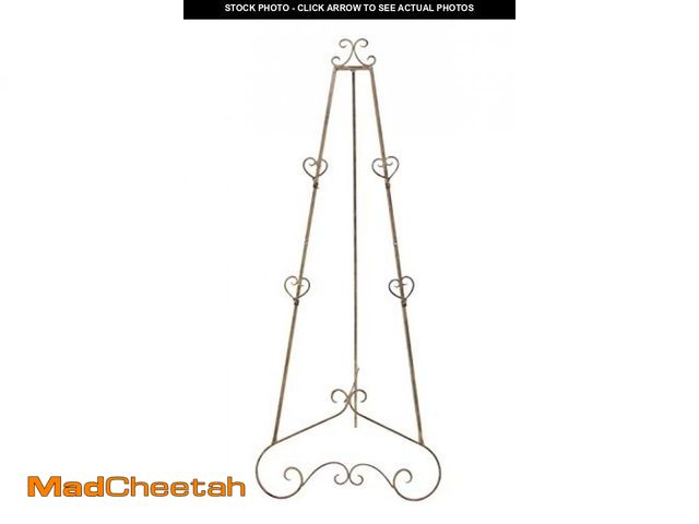 Lot 74-12266337 - Deco 79 Metal Scroll Display Easel Extra Large Adjustable 3 Tier Floor Standing Easel with Chain Sup...