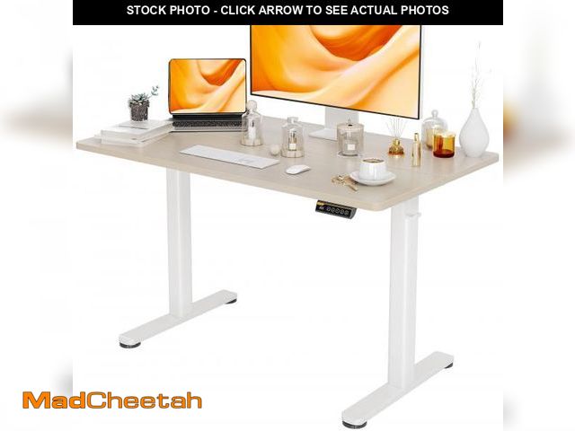 Lot 74-12519349 - Claiks Electric Standing Desk, Adjustable Height Stand up Desk, 48x24 Inches Sit Stand Home Office D...