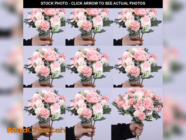 Lot 74-13544187 - HZYZZYQ 8 Pack Artificial Peony Flowers, Silk Peonies Flowers Fake Peonies Artificial Flowers Peonie...