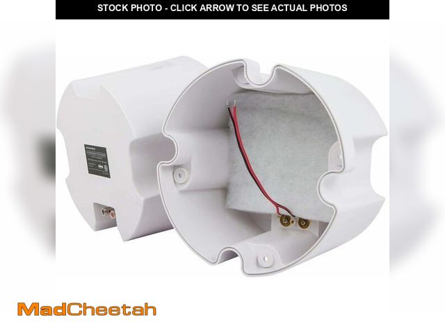 Lot 74-13696920 - Monoprice ABS Back Enclosure (Pair) for PID 4103, 6 1/234; Ceiling Speaker White - UNUSED