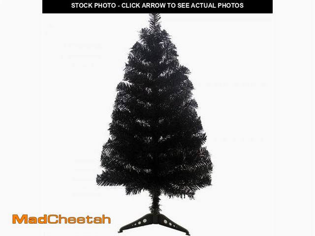 Lot 74-12328301 - KUPARK 3ft Christmas Tree Artificial with Plastic Stand Home Office Christmas Holiday Decoration, Bl...