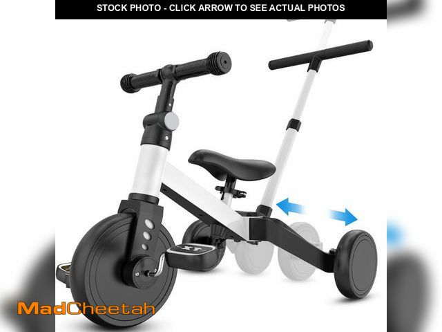 Lot 74-12888233 - TNTANTS 4 in 1 Toddler Bike, Kids Tricycle for 1-5 Years Old, Toddler Tricycle for Boy Girl, Baby Ba...