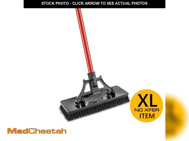 Lot 74-12674679 - Libman Steel Handle Heavy Duty Scrub Brush Black &amp; Red - UNUSED