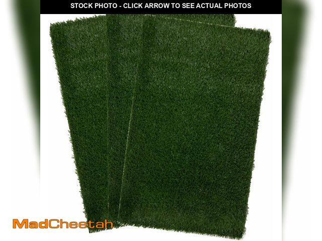 Lot 74-12632778 - Artificial Grass Puppy Pee Pad for Dogs and Small Pets - Set of Three 41x27 Inch, Reusable 4-Layer T...