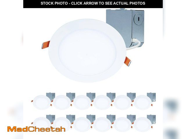 Lot 74-12745741 - HALO HLBE 6 in. Ultra-Slim Downlight 3000K Fixed CCT New Construction/Remodel Integrated LED Recesse...