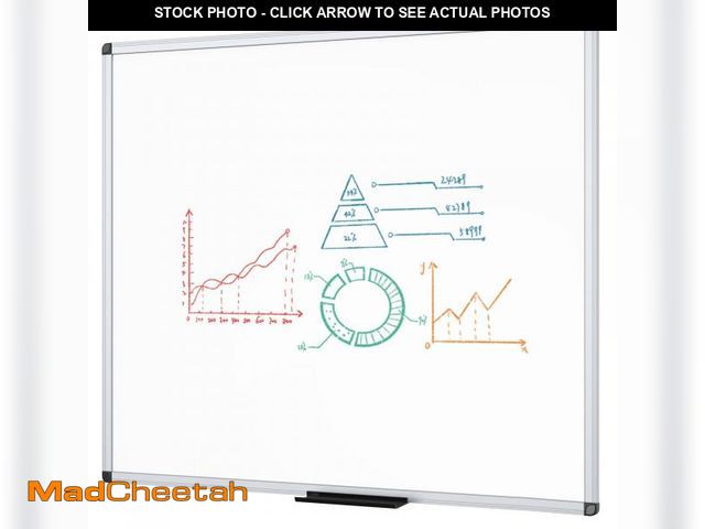 Lot 74-12541014 - VIZ-PRO Dry Erase Board/Magnetic Whiteboard, 48 x 48 Inches, Large Wall Mounted Board for School Off...