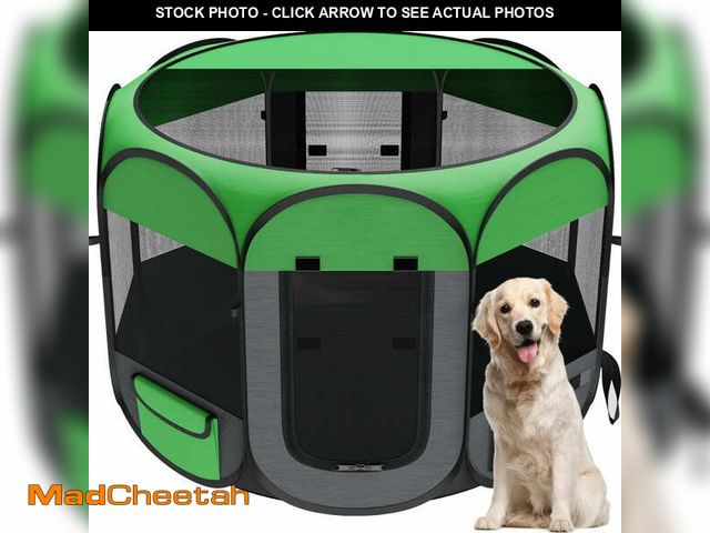 Lot 74-12781361 - 56" Dog Playpen Pop-Up Pet Playpen for Indoor, Extra Large Folding Soft Dog Crate Portable Waterproo...