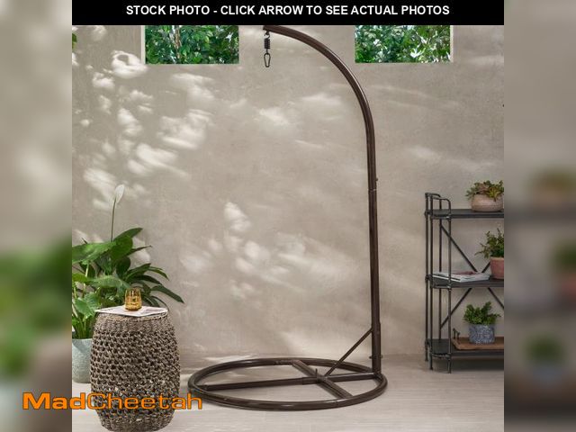 Lot 74-12185415 - Magoffin Metal Indoor/Outdoor Hanging Chair Stand Only, Brown - USED