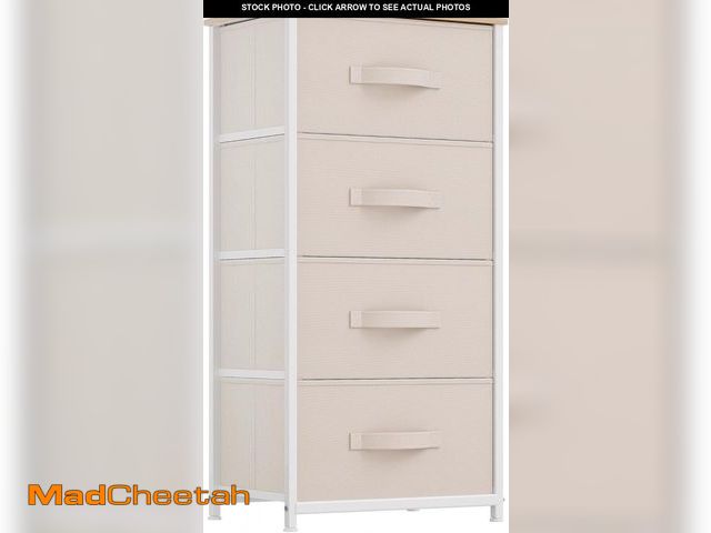Lot 74-12400288 - YITAHOME 4-Drawer Fabric Dresser, Dresser for Bedroom, Living Room, Hallway, Closet (Cream White) - ...