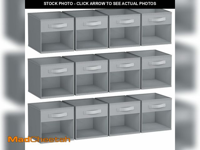 Lot 74-13623897 - DIMJ Storage Cubes, 12 Pack Cube Storage Bin, Foldable Cube Organizer Storage Bins with Window, Clos...