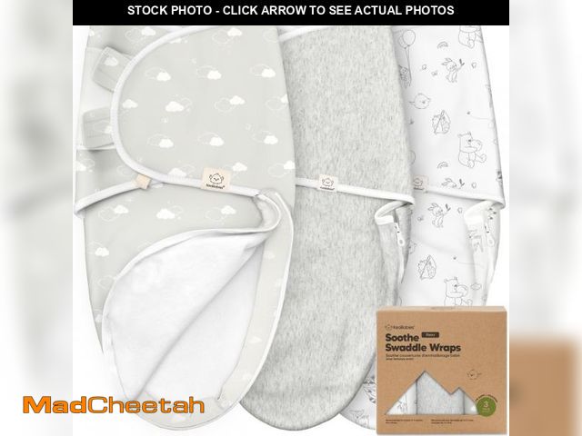 Lot 74-12303700 - Baby Swaddle Sleep Sacks with Zipper - 3-Pack Swaddles for Newborns 0-3 Months, Infant, Baby Girls, ...