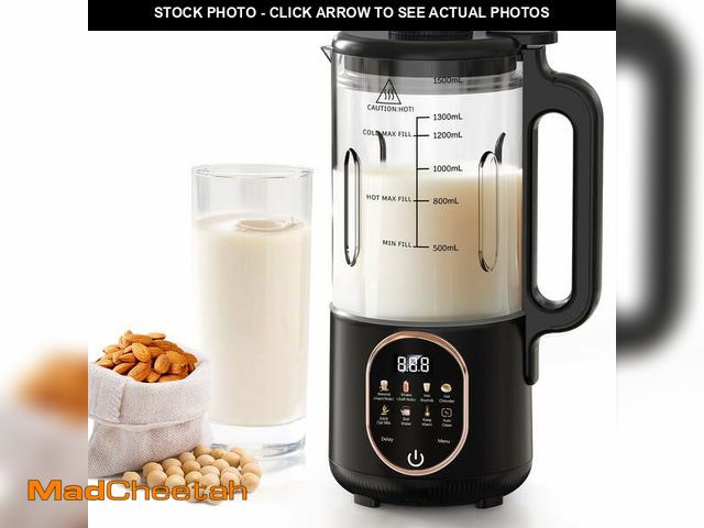 Lot 74-12832574 - Luxmo 50oz Automatic Nut Milk Maker, Homemade Hot Soy Milk Almond Cow Maker Machine, 10-in-1 Plant-B...