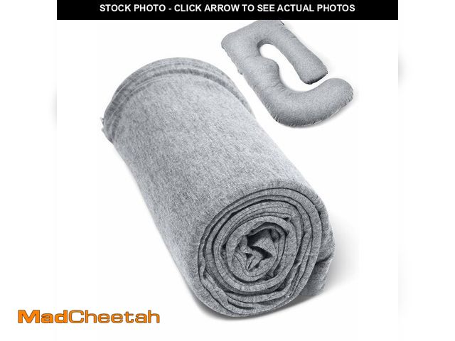 Lot 74-12703806 - Momcozy Pregnancy Pillow Cover u Shaped, 57-inch Large Pregnancy Body Pillowcase Removable, Soft &am...