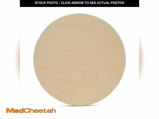 Lot 74-13712926 - Borowood 15-Inch Round Wood Circle, 1/4 Inch Birch Plywood, Unfinished Craft Blank for DIY Projects,...