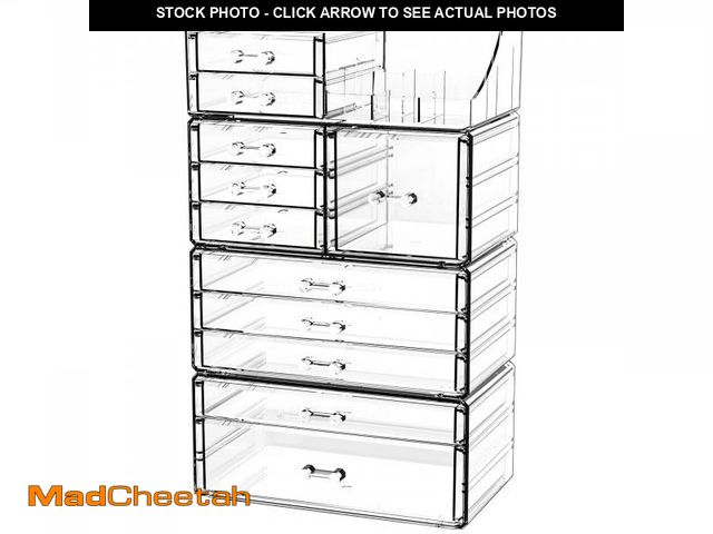 Lot 74-12110800 - Acrylic Clear Makeup Organizer Countertop,Stackable Skincare Organizer for Vanity With 11 Drawer,Lar...