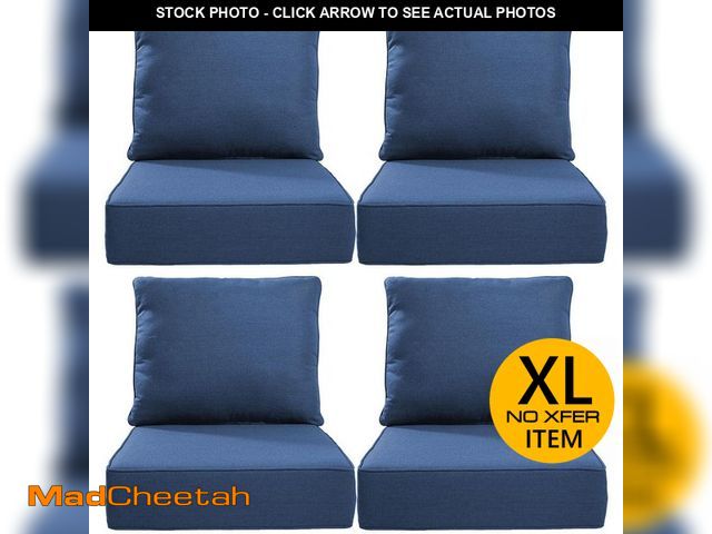 Lot 74-12584905 - Opohoro 24 in. x 24 in. x 6 in. 8-Piece Deep Seating Water &amp; Fade Resistant Outdoor Lounge Chair...