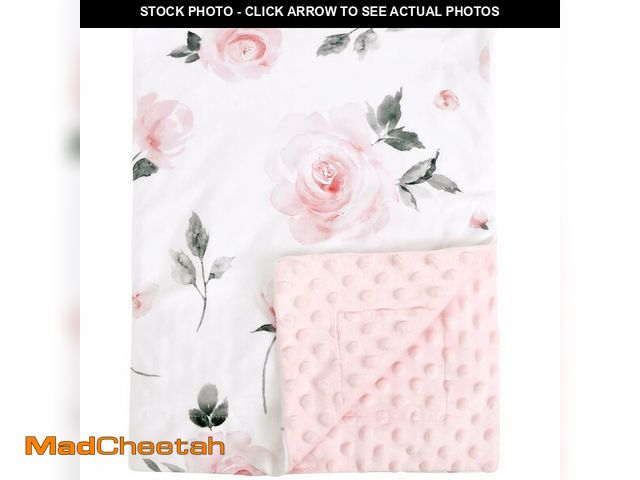 Lot 74-12699803 - david's kids Micro Fleece Minky Baby Blanket for Girls with Double Layer and Soothing Raised Dots, B...