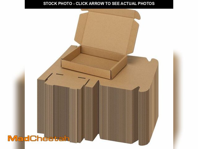 Lot 74-14271170 - PHAREGE 6x4x1 Inch Shipping Boxes 100 Pack Brown - UNUSED