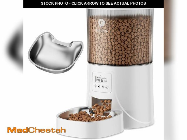 Lot 74-12880554 - PETULTRA Automatic Cat Feeder: 4L Timed Cats Food Dispenser Programmable 1-6 Meal for Cat and Small ...