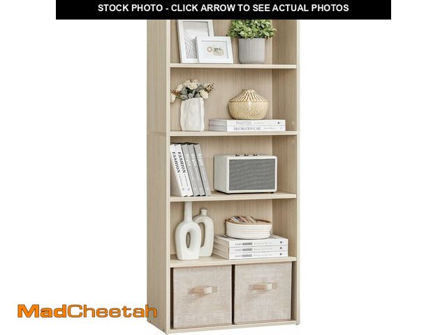 Lot 74-14582174 - VASAGLE 5-Tier Bookshelf, Storage Organizer, 23.6 x 9.4 x 52.8 Inches - UNUSED