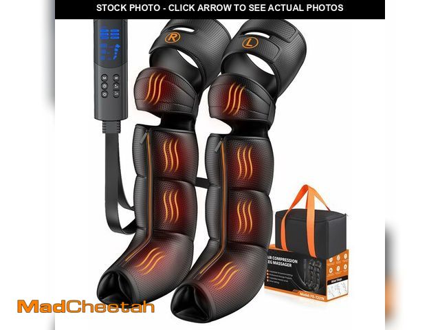 Lot 74-13713846 - DEJUNPIOOL Leg Massager with Heat and Compression - Foot Calf Thigh Massage for Circulation and Pain...