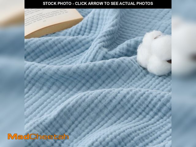 Lot 74-13540685 - Bedsure 100% Cotton Muslin Blankets for Adults Large Throw 50x70 Inches - 4-Layer Breathable and Lig...