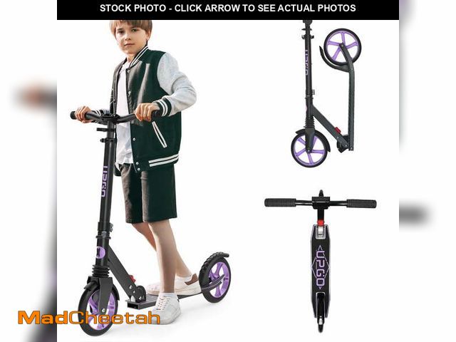 Lot 74-13061264 - UPGO Kick Scooter for Teens, Kids &amp; Adults, Max 240 lbs, Foldable, 8-Inch Wheels, 4 Adjustable L...