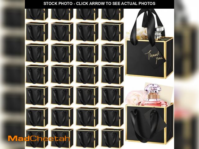 Lot 74-11559246 - Yeaqee 50 Pcs Mini Metallic Foil Gift Bags with Handles 4x4.75x2.25'' Tiny Thank You Favor Bags Bulk...