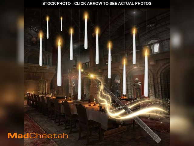 Lot 74-12604311 - kakoya Flameless Floating Candles with WandÃ¯Â¼Å12 Pcs Magic LED Hanging Taper CandlesÃ¯Â¼ÅFlicker...