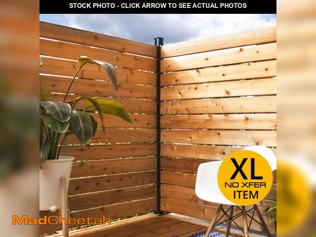 Lot 74-14355571 - HOFT Corner Post Kit 73 in. x 3 in. x 3 in. Black Aluminum Deck Fence Corner Post and Hardware Kit B...