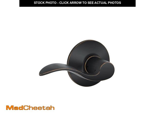 Lot 74-14588589 - Schlage Accent Aged Bronze Passage Hall and Closet Door Handle F10 V ACC 716 - UNUSED