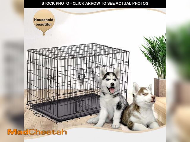 Lot 74-13786013 - BestPet Folding Dog Crate with Divider, 24"L - USED