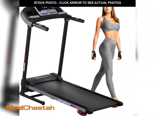 Lot 74-12227175 - SereneLife Folding Treadmill - Foldable Home Fitness Equipment with LCD for Walking &amp; Running, 6...