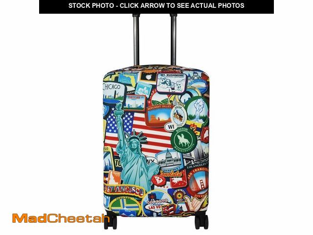 Lot 74-12602590 - Explore Land Travel Luggage Cover Suitcase Protector Fits 31-32 Inch Case (Statue of Liberty, XL) - ...