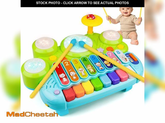 Lot 74-13540446 - Baby Musical Toys 3 in 1 Piano Keyboard Xylophone Drum Set for 1 Year Old Girls Boys Toys Age 2 Musi...