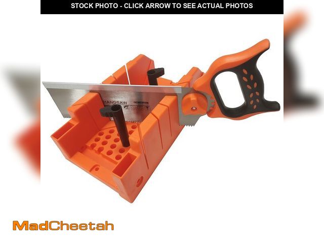 Lot 74-14205793 - ACEgoes 12" Miter Box with Saw Included, Reinforced Steel Back Saw for Accurate Cutting, Preset 90 4...